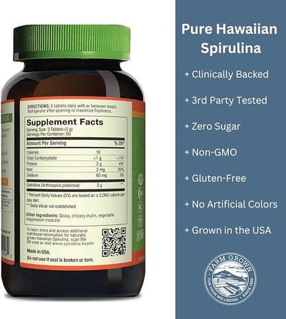 Nutrex Hawaii, Pure Hawaiian Spirulina 1000 mg 180 Count