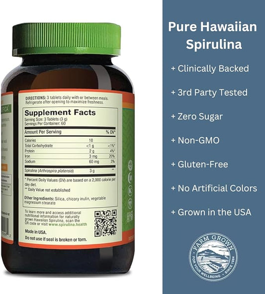 Nutrex Hawaii, Pure Hawaiian Spirulina 1000 mg 180 Count