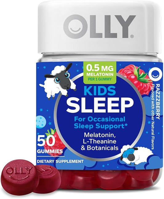 OLLY Kids Sleep Gummy, Occasional Sleep 0.5mg Melatonin, 50 Count