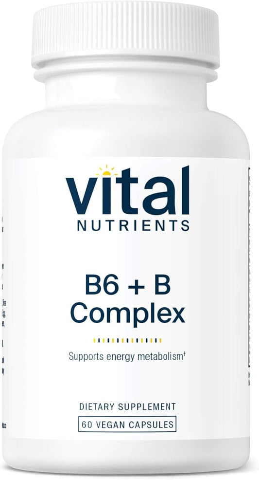 Vital Nutrients Vitamin B6 + B Complex B6 for 60 Capsules