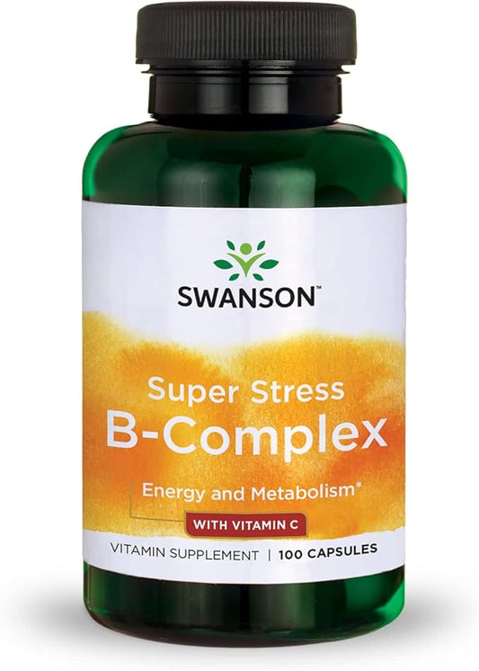 Swanson Vitamin B-Complex w/Vitamin C (100 Capsules)