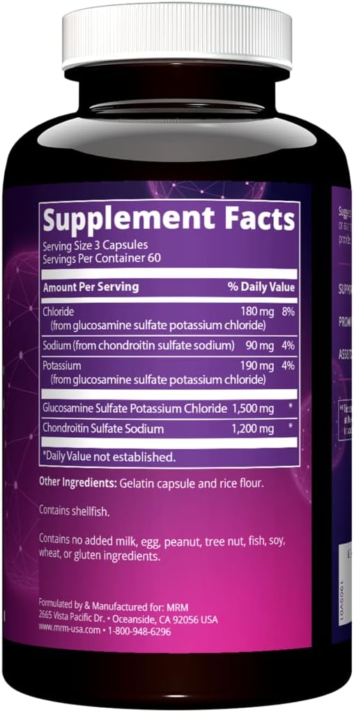 MRM - Glucosamine 1500mg/Chondroitin Sulfate 1200 180 caps