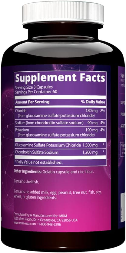 MRM - Glucosamine 1500mg/Chondroitin Sulfate 1200 180 caps