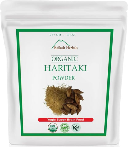 Organic Haritaki Powder USDA Certified Organic, 1/2 Pound