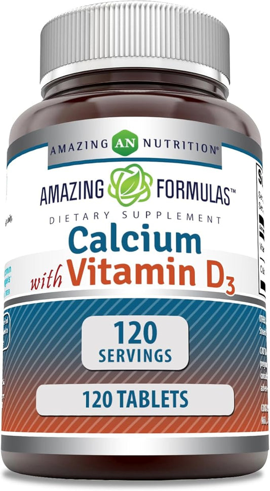 Amazing Formulas Calcium with Vitamin D3 120 Tablets