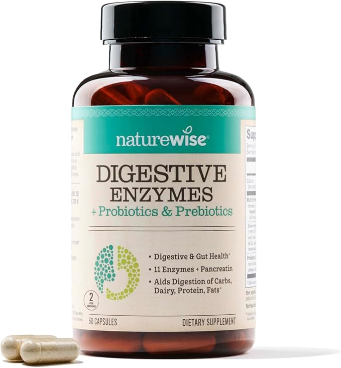 NatureWise Digestive Enzymes 60 Capsules[1-Month Capsules[1-Month Supply]