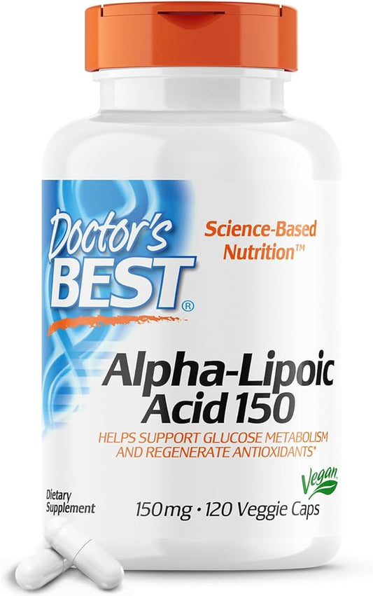 Doctor's Best Alpha-Lipoic Acid 150, Helps 150mg, 120 120 Veggie