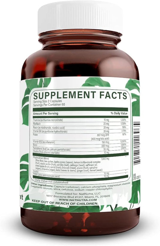 Natural Nutra Vitamin B Complex 120 Vegetarian