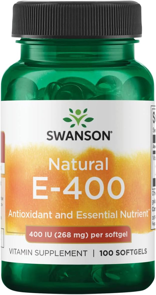 Swanson Natural Vitamin E 400 IU (268 mg, 100 Softgels)