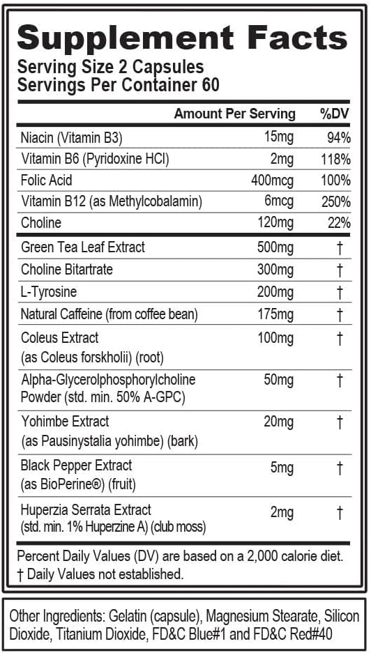 EVL Thermogenic Fat Burner Support - Fast Acting Weight Loss Energy and Appetite Support - Trans4orm Green Tea Fat Burner and Weight Loss Support Supplement for Men and Women - 60 Servings
