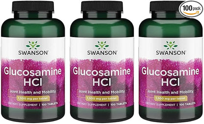 Swanson Glucosamine Hcl 1500 Milligrams 100 (3 Pack)
