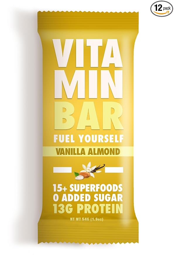 VITAMINBAR Nutrition Bar 12G Protein (12 Bars)