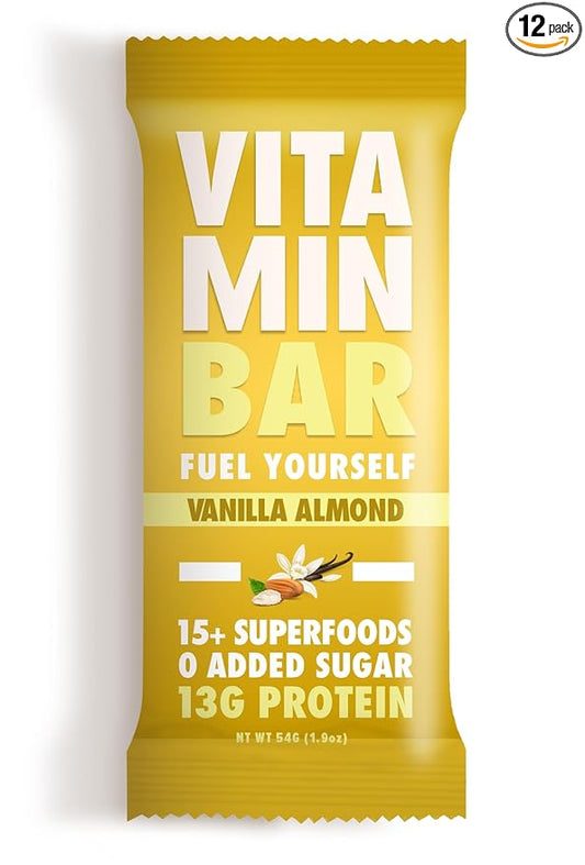 VITAMINBAR Nutrition Bar 12G Protein (12 Bars)