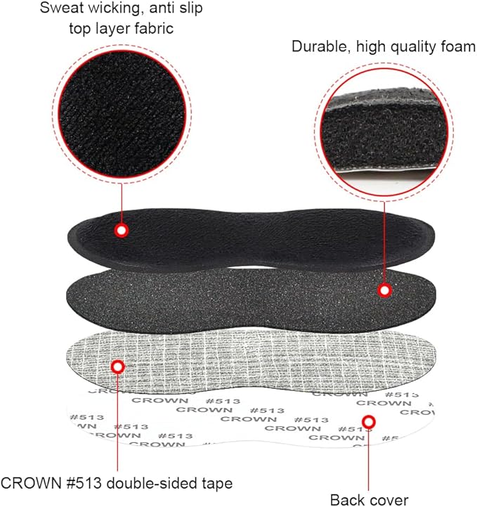 Dr. Foot’s Heel Grips for Men 4 Pairs)