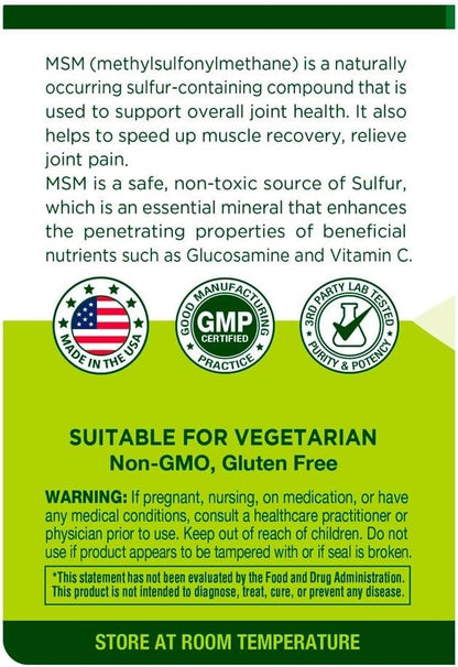 MSM Joint Support Health – 2000 150 Tablets