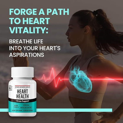JungKwanJang Heart Health with Spirulina (1,000mg) (143mg) - 60 Herbal