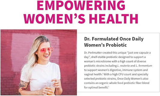 30 Capsules Once Daily Dr. Formulated Probiotics for Women 50 Billion CFU 16 Probiotic Strains with Organic Prebiotics for Digestive, Vaginal & Immune Health, Dairy Free. 1 Pack