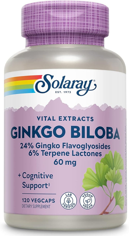 Solaray Guaranteed Potency Ginkgo Biloba Leaf 60mg | 120ct