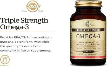 Solgar Triple Strength Omega-3 950 mg, 100 Softgels 100 Servings