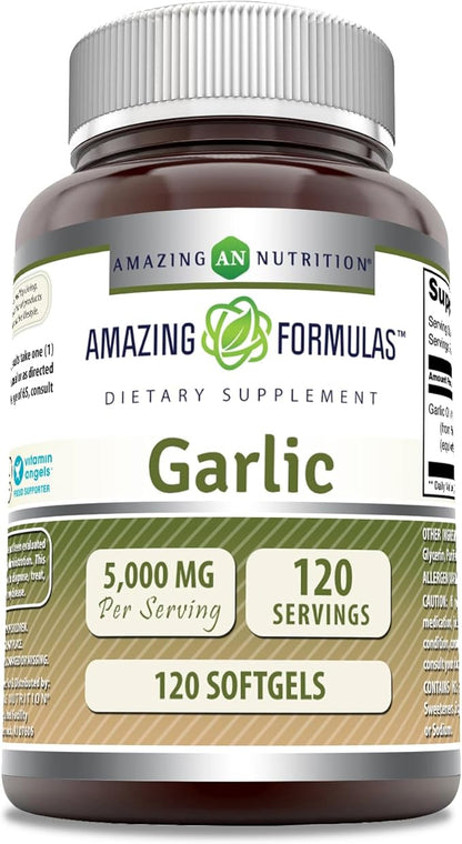 Amazing Formulas Garlic Supplement 5000 Mg 120 Softgels