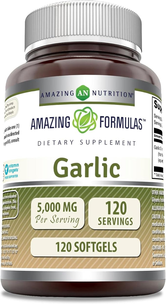 Amazing Formulas Garlic Supplement 5000 Mg 120 Softgels