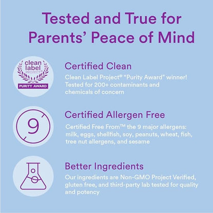 SmartyPants Organic Toddler Multivitamin Gummies: Probiotics, 3 (ALA), D3, C, B12, B6, B6, Vitamin 60 Count (30 Day