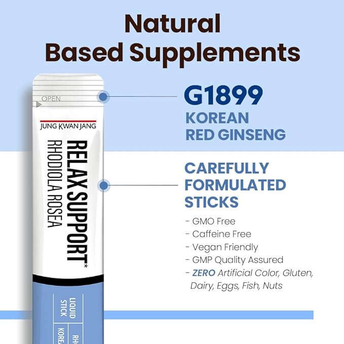 JungKwanJang Relax Support Rhodiola Rosea (800mg), 10 Count