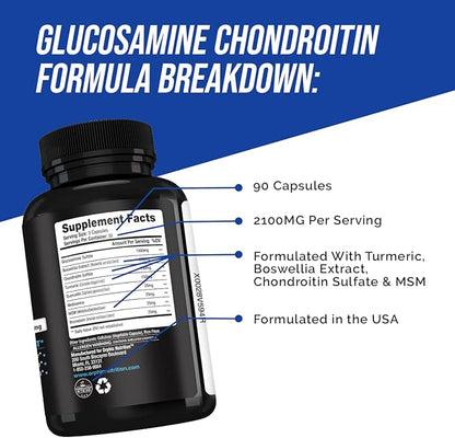 ORPHIC NUTRITION Glucosamine Chondroiting MSM 2100MG (90 Caps)
