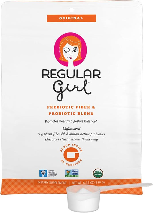 Regular Girl Organic Powder, Prebiotic Fiber 30 Servings,