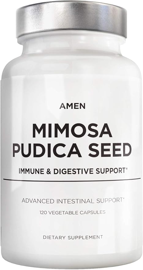Amen Organic Mimosa Pudica Seeds Capsules, 2 Month 120 Capsules