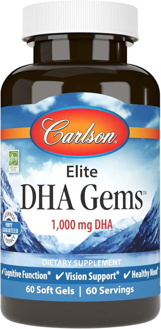 Carlson - Elite DHA Gems, 1000 60 Softgels
