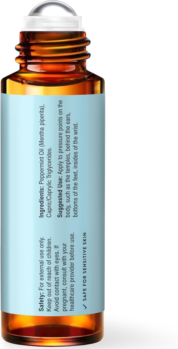 UpNature Peppermint Essential Oil Roll On 100% Pure