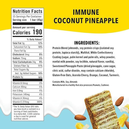 JiMMY'S! Functional Immune Protein Bar 15 count 300% Daily