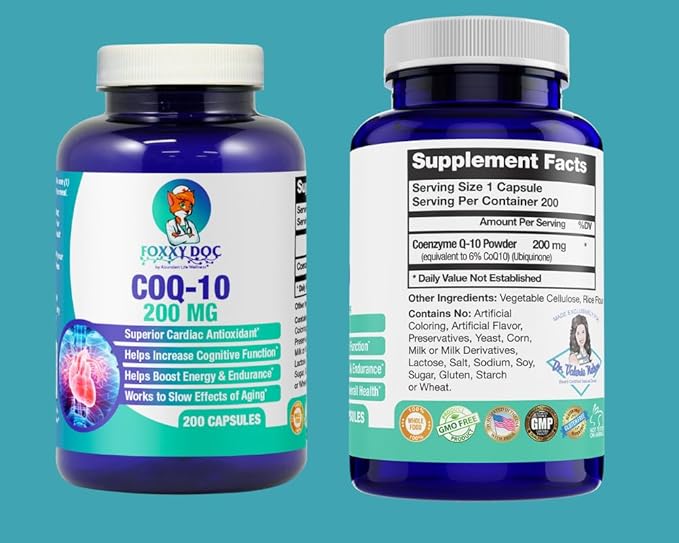 CoQ10 - Co-Enzyme Q10-200 mg - 200 Caps