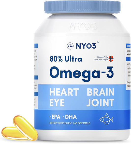 Fish Oil Supplement 2000 mg, 80% 3 with 3 Fatty 60 Softgels 60 Day