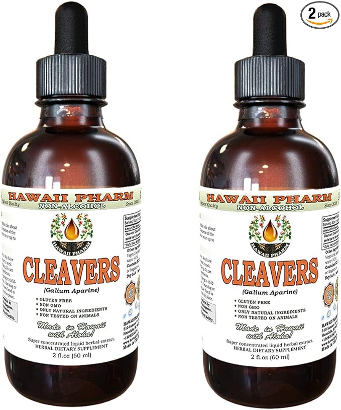 Cleavers Alcohol-Free Liquid Extract, Organic Cleavers 2x2 oz