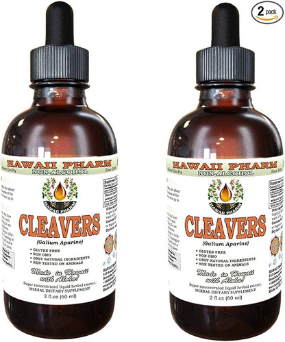 Cleavers Alcohol-Free Liquid Extract, Organic Cleavers 2x2 oz
