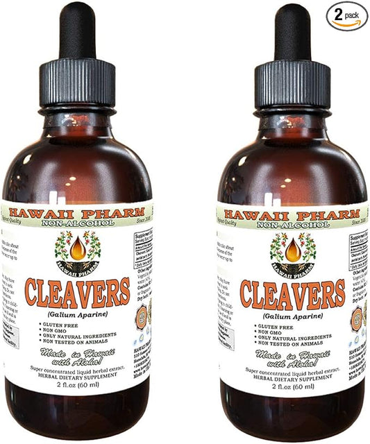 Cleavers Alcohol-Free Liquid Extract, Organic Cleavers 2x2 oz