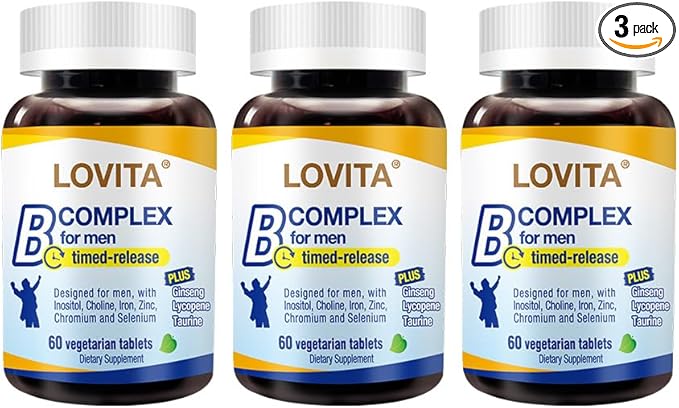 Lovita Men's 8-Hour Time-Release B Complex: (60 Count) 3)
