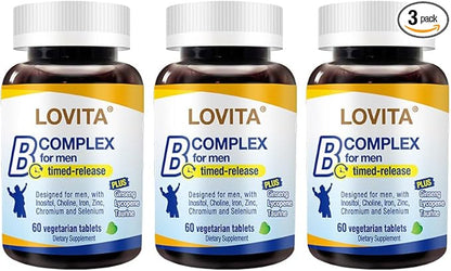 Lovita Men's 8-Hour Time-Release B Complex: (60 Count) 3)
