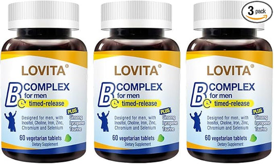 Lovita Men's 8-Hour Time-Release B Complex: (60 Count) 3)