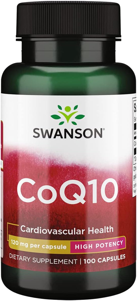 Swanson CoQ10 - Helps Promote Heart Q10 Supplement (100 Capsules, 120mg Each)