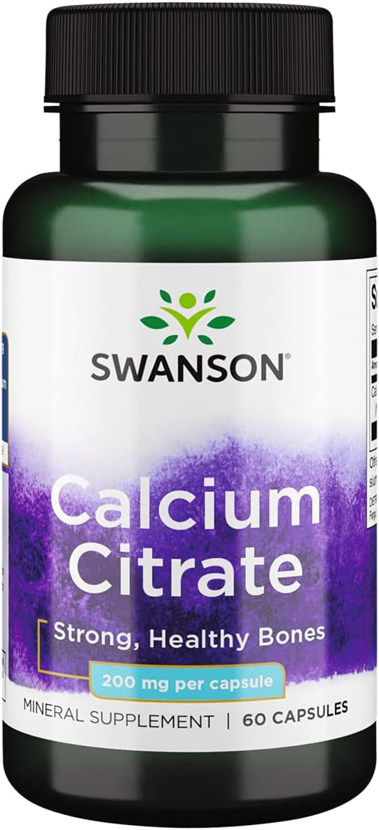 Swanson Calcium Citrate 200 Milligrams 60