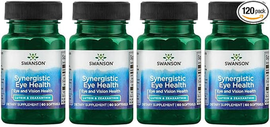 Swanson Synergistic Eye Health 60 Softgels 20 mg 2 mg (4 Pack)