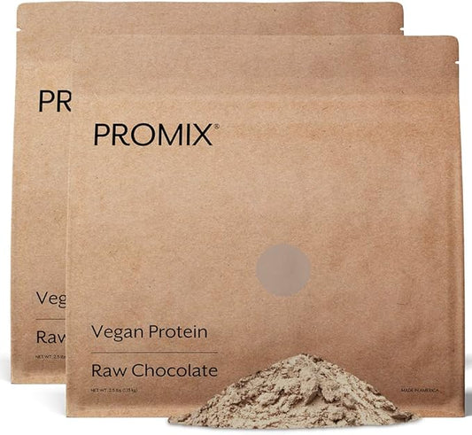 Promix Plant-Based Vegan Protein Powder, Raw Chocolate 5lb Bulk B-12 -