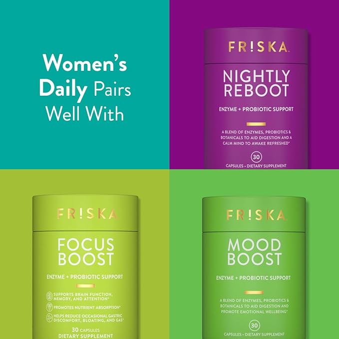 FRISKA Women’s Daily Digestive Enzyme and 90 Capsules