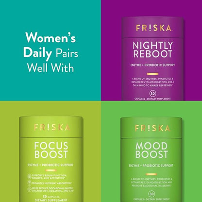 FRISKA Women’s Daily Digestive Enzyme and 90 Capsules