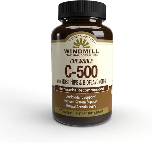 Windmill Natural Vitamins Vitamin C 500 50 Tablets, 50 Servings