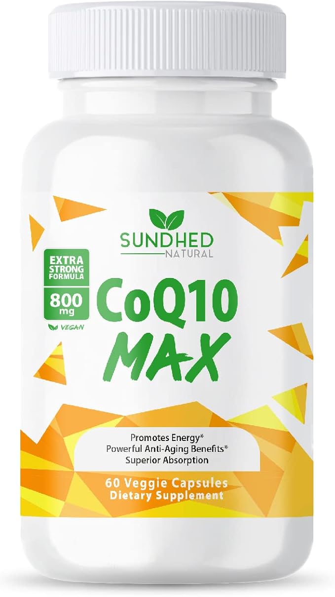CoQ10 Powerful Antioxidant Supplement 800mg, 60 60 Capsules, 1-month supply Q10 Vitamins