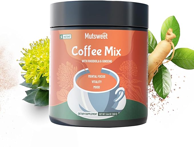 Mutsweet Rhodiola Rosea Instant Coffee Mix 40 Servings,